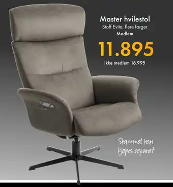 Fagmøbler Master hvilestol tilbud