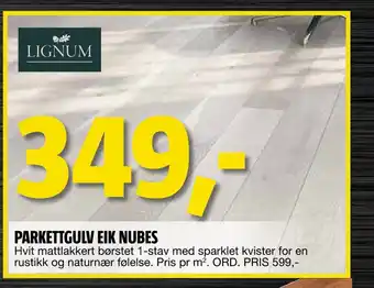 Bauhaus Parkettgulv eik nubes tilbud