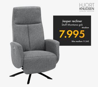 Fagmøbler Jesper recliner tilbud