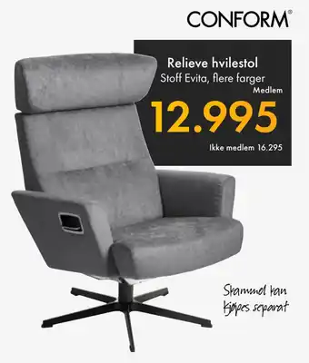 Fagmøbler Relieve hvilestol tilbud