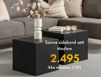 Fagmøbler Sanne sidebord sett tilbud