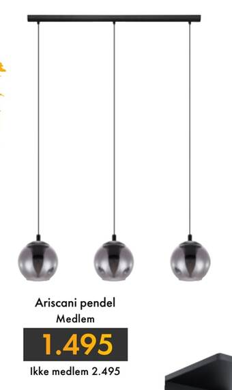 Fagmøbler Ariscani pendel tilbud