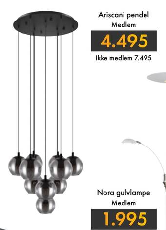 Fagmøbler Ariscani pendel tilbud