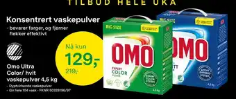 Felleskjøpet Omo ultra color/ hvit vaskepulver 4,5 kg tilbud