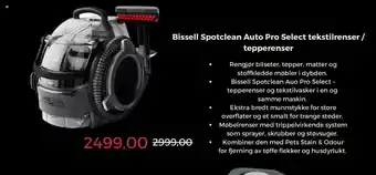 Clas Ohlson Bissell Spotclean Auto Pro Select tekstilrenser / tepperenser tilbud