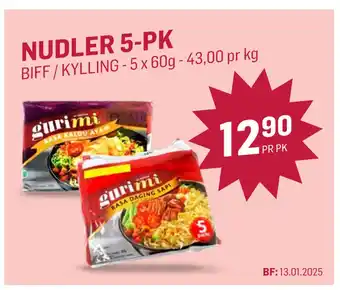 Holdbart Nudler 5-pk tilbud