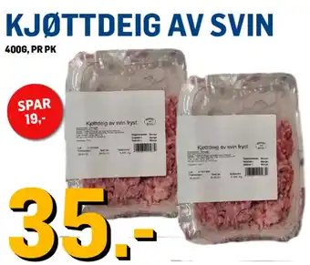 Price Lagerbutikk KJØTTDEIG AV SVIN tilbud