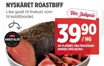 Meny NYSKÅRET ROASTBIFF tilbud