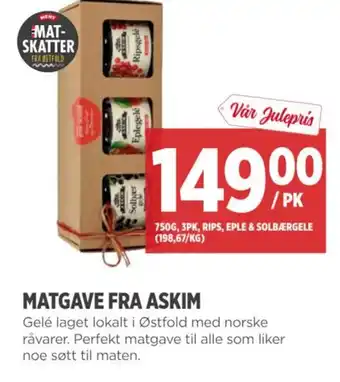 Meny MATGAVE FRA ASKIM tilbud