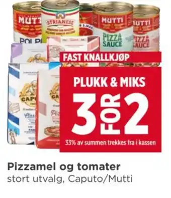 Meny Pizzamel og tomater tilbud
