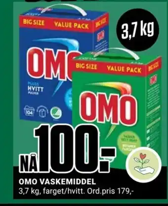 Europris OMO VASKEMIDDEL tilbud