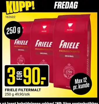 Europris FRIELE FILTERMALT tilbud