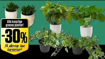 Europris Alle kunstige grønne planter tilbud