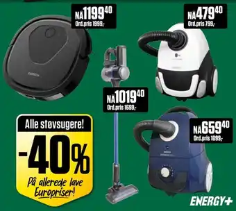 Europris Alle støvsugere! tilbud