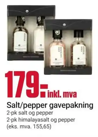 Europris Salt/pepper gavepakning tilbud