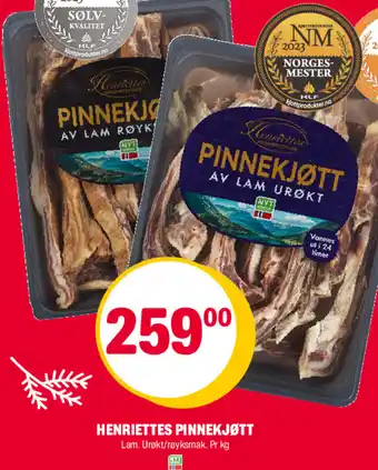 Coop Extra HENRIETTES PINNEKJØTT tilbud
