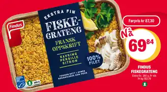 Coop Extra FINDUS FISKEGRATENG tilbud