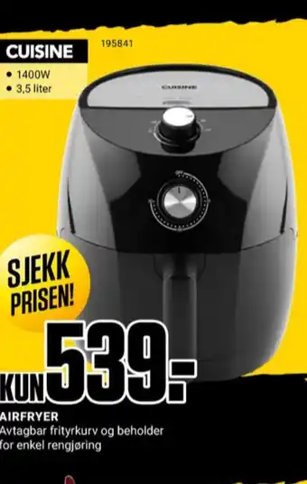 Europris Cuisine airfryer tilbud