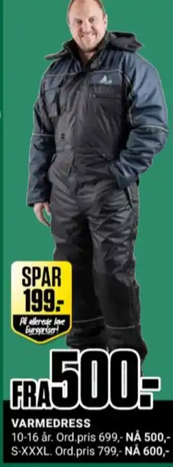 Europris Ukjent varmedress tilbud