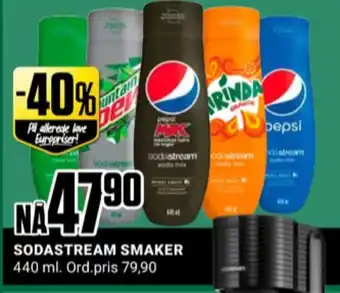 Europris Sodastream smagskoncentrat tilbud