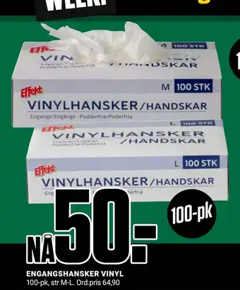 Europris Engangshansker vinyl tilbud