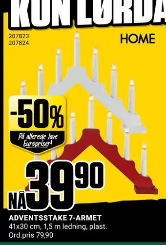 Europris Adventsstake 7-armet tilbud