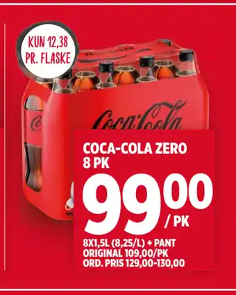 Meny Coca-cola zero 8 pk tilbud