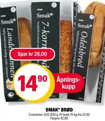 Coop Extra SMAK* BRØD tilbud