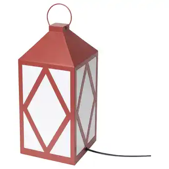 IKEA Stråla bordlampe/-dekorasjon, hus/rød, 39 cm tilbud