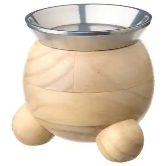IKEA Vinterfint lysholder til kubbelys, furu, 11 cm tilbud