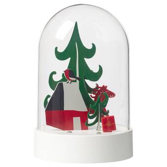 IKEA Stråla led-bordlampe, kuppel/skog batteridrevet tilbud
