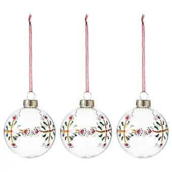 IKEA Vinterfint julekule, glass rød/grønn, 7 cm tilbud