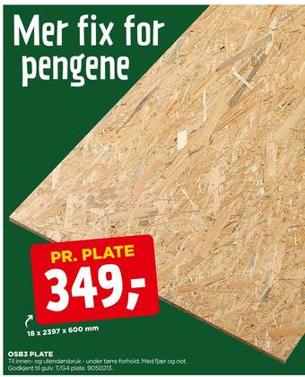 jem & fix Osb3 plate tilbud