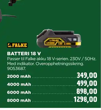 jem & fix Batteri 18 v tilbud