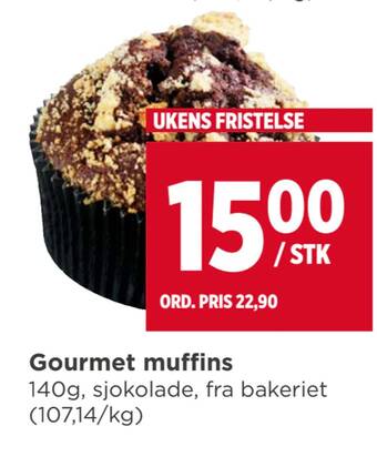 Meny Gourmet muffins tilbud