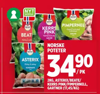 Meny Norske poteter tilbud