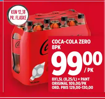 Meny Coca-cola zero 8pk tilbud