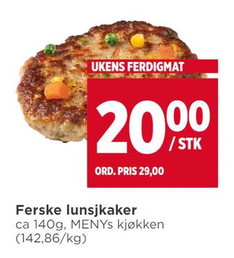Meny Ferske lunsjkaker tilbud