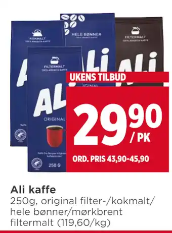 Meny Ali kaffe tilbud