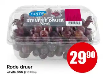 Spar Røde druer tilbud