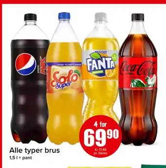 Spar Alle typer brus tilbud