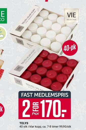 Europris Telys tilbud