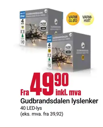 Europris Gudbrandsdalen lyslenker tilbud