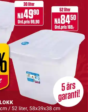 Europris Home box med lokk tilbud