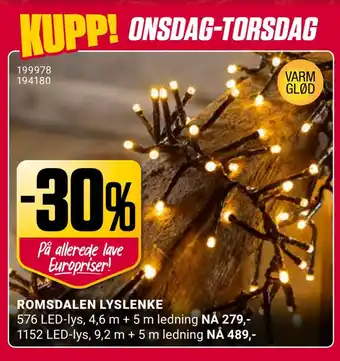 Europris Romsdalen lyslenke tilbud