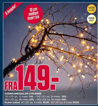 Europris Gudbrandsdalen lyslenke tilbud