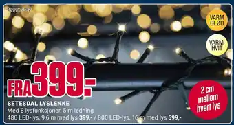 Europris Setesdal lyslenke tilbud