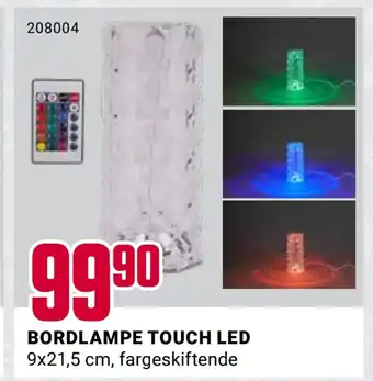 Europris Bordlampe touch led tilbud