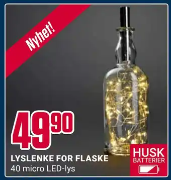 Europris Lyslenke for flaske tilbud