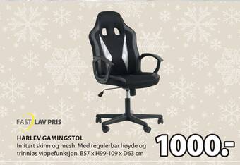 JYSK Harlev gamingstol tilbud
